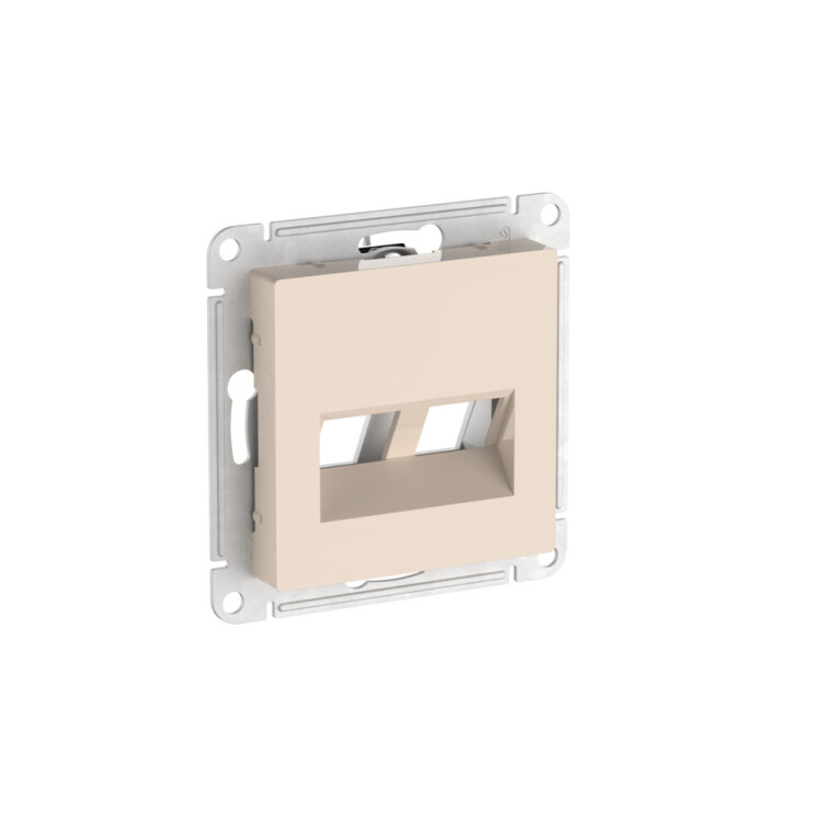 Картинка Systeme Electric AtlasDesign Бежевый Накладка двойная для информационных функций типа Keystone (ATN000290) в интернет-магазине Форум Электро в Москве
