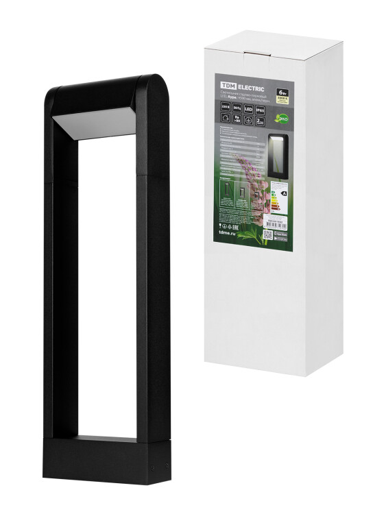 TDM Светильник садово-парковый LED, Аура, H500 мм, 6 Вт, 3000 K, алюм./черн., IP65 (SQ0330-4042) превью в интернет-магазине электрики Форум Электро в Москве