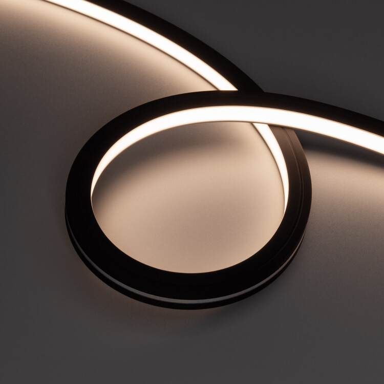 Arlight Лента герметичная NOVA-TOP-BLACK-A120-16x15mm 24V Warm3500 (10 W/m, IP67, 2835, 5m, wire x2) (Вывод боковой, 5 лет) (049081) превью в интернет-магазине электрики Форум Электро в Москве