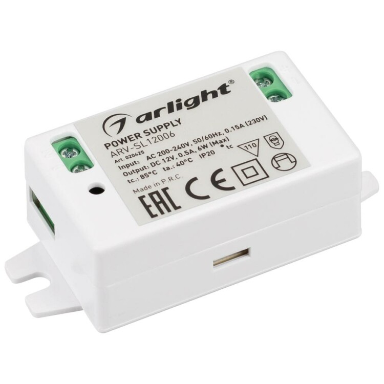 Arlight Блок питания ARV-SL12006 (12V, 0.5A, 6W) (020425) превью в интернет-магазине электрики Форум Электро в Москве