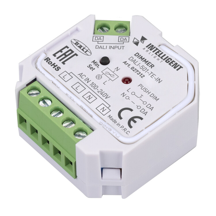 Фотография INTELLIGENT ARLIGHT Диммер DALI-501-TE-IN (230V, 1.8A) (IARL, -) (027312) в интернет-магазине Форум Электро в Москве Картинка INTELLIGENT ARLIGHT Диммер DALI-501-TE-IN (230V, 1.8A) (IARL, -) (027312) в интернет-магазине Форум Электро в Москве