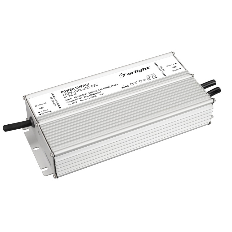 Arlight Блок питания ARPV-UH24600-PFC (24V, 25A, 600W) (IP67 Металл, 7 лет) (034463) превью в интернет-магазине электрики Форум Электро в Москве