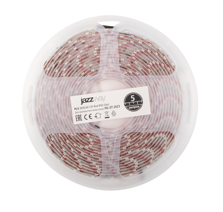 Jazzway Лента PLS 2835/ 60-12V Red IP65 (5м) (.5000339) превью в интернет-магазине электрики Форум Электро в Москве