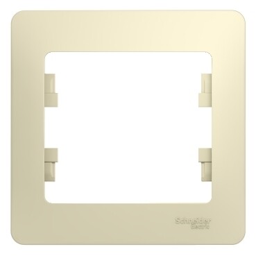 Картинка GLOSSA 1-постовая РАМКА, БЕЖЕВЫЙ (GSL000201) в интернет-магазине Форум Электро в Москве