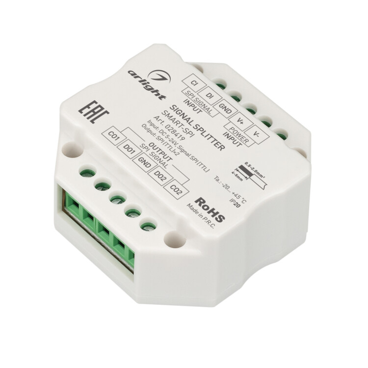 Arlight Усилитель SMART-SPI (12-24V, 2 output) (IP20 Пластик, 5 лет) (028419) превью в интернет-магазине электрики Форум Электро в Москве