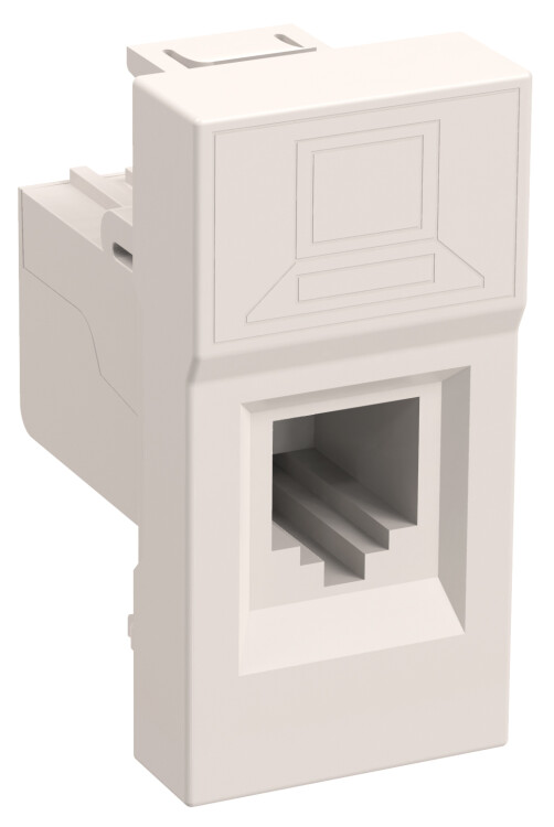 Фотография IEK PRIMER Розетка информационная RJ-45 UTP кат.5e, 1 модуль. РКИ-10-00-П (CKK-40D-RI1-K01) в интернет-магазине Форум Электро в Москве Картинка IEK PRIMER Розетка информационная RJ-45 UTP кат.5e, 1 модуль. РКИ-10-00-П (CKK-40D-RI1-K01) в интернет-магазине Форум Электро в Москве