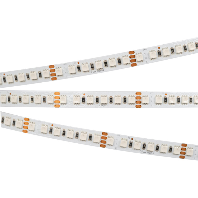 Arlight Светодиодная лента RT 2-5000 24V RGB 10mm (4040, 120 LED/m, LUX) (13.2 Вт/м, IP20) (026834) превью в интернет-магазине электрики Форум Электро в Москве