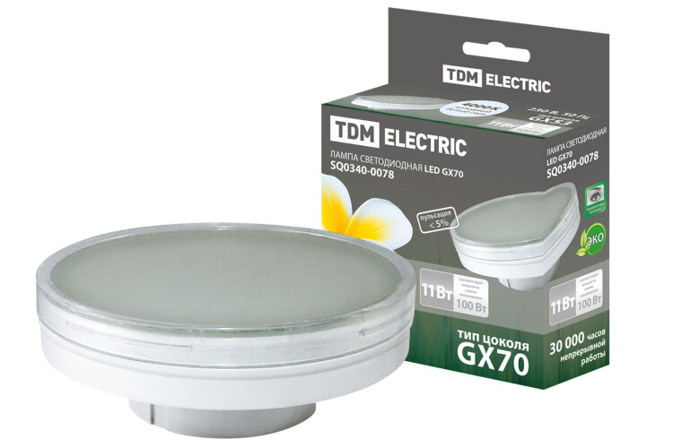 TDM Лампа светодиодная GX70-11 Вт-4000 К (SQ0340-0078) превью в интернет-магазине электрики Форум Электро в Москве