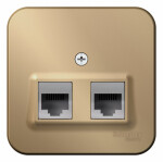 Картинка Systeme Electric Blanca наруж Титан Розетка 2-ая ТЛФ/КОМП, RJ45+RJ11, кат.5E, изолир. пластина (BLNIA045114) в интернет-магазине Форум Электро в Москве