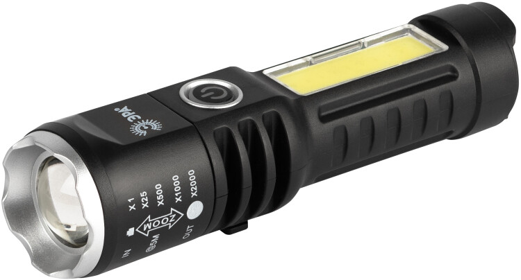 ЭРА Светодиодный фонарь UA-403 универсальный аккумуляторный 5 Вт LED + 3 Вт COB оптический Zoom 4 режима USB type C (Б0069805) превью в интернет-магазине электрики Форум Электро в Москве