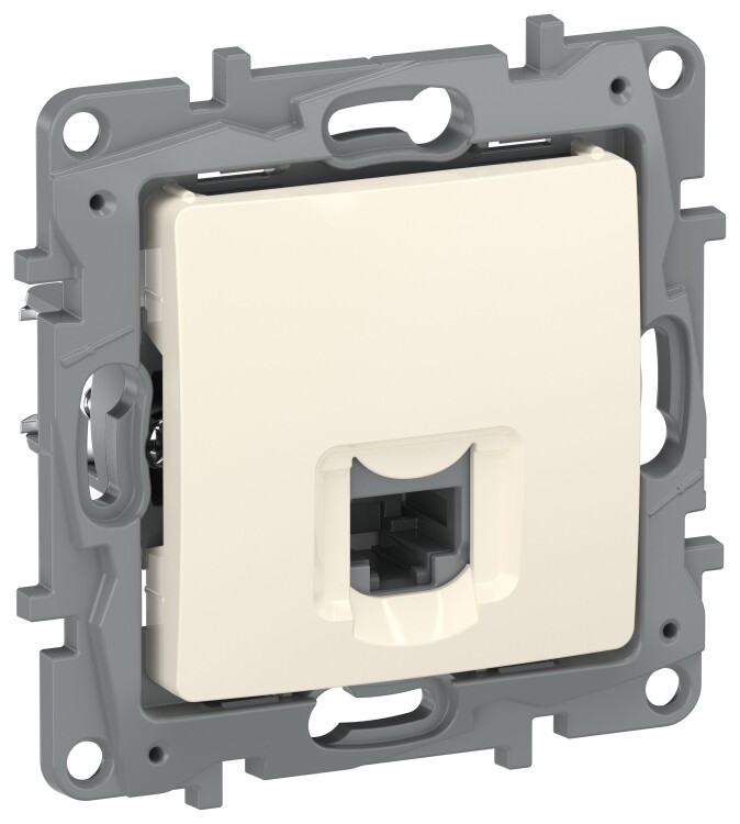 Картинка IEK Etika Слоновая кость Розетка комп (RJ45) 6 категория UTP. (6723531) в интернет-магазине Форум Электро в Москве