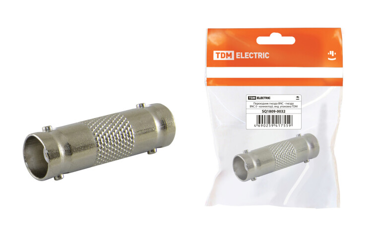 TDM Переходник гнездо BNC - гнездо BNC (I - коннектор), инд. упаковка (SQ1809-0032) превью в интернет-магазине электрики Форум Электро в Москве