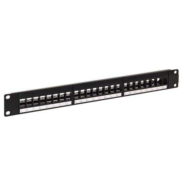 EKF TeraLINK PRO Патч-панель модульная TeraLINK PRO 19'' 1U неэкранированная 24 порта с органайзером (пустая) (TRP-MODP-UTP-1U24) превью в интернет-магазине электрики Форум Электро в Москве EKF TeraLINK PRO Патч-панель модульная TeraLINK PRO 19'' 1U неэкранированная 24 порта с органайзером (пустая) (TRP-MODP-UTP-1U24) превью в интернет-магазине электрики Форум Электро в Москве