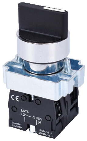 Электротехник LAY5-BD33, 2НО, на 3 положения с фиксацией I-O-II, хром, d22мм, переключатель (ЭТ) (ET012093) превью в интернет-магазине электрики Форум Электро в Москве