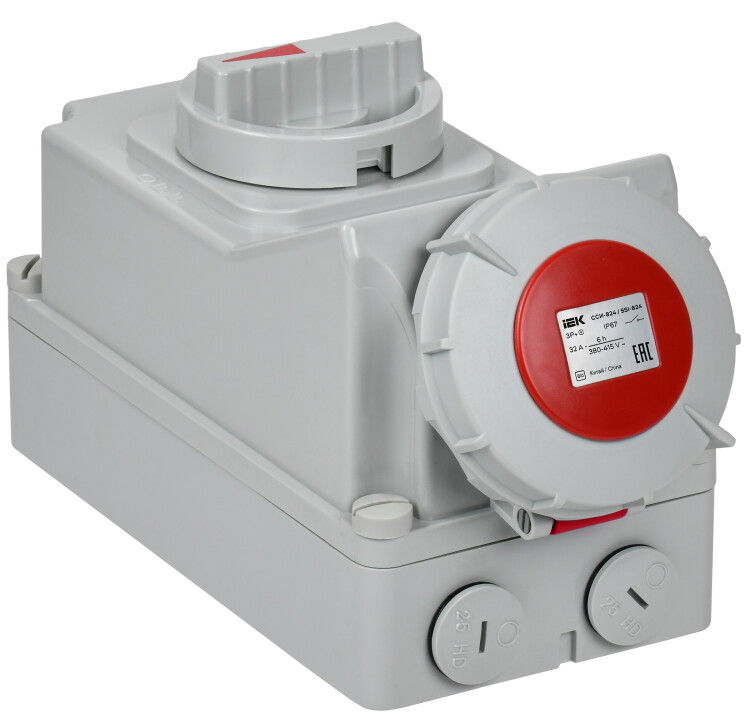 Розетка с мех. блок. ССИ-824 32А-6ч 380В 3P+PE IP67 IEK (PSR12-032-4-5-67) превью в интернет-магазине электрики Форум Электро в Москве Розетка с мех. блок. ССИ-824 32А-6ч 380В 3P+PE IP67 IEK (PSR12-032-4-5-67) превью в интернет-магазине электрики Форум Электро в Москве