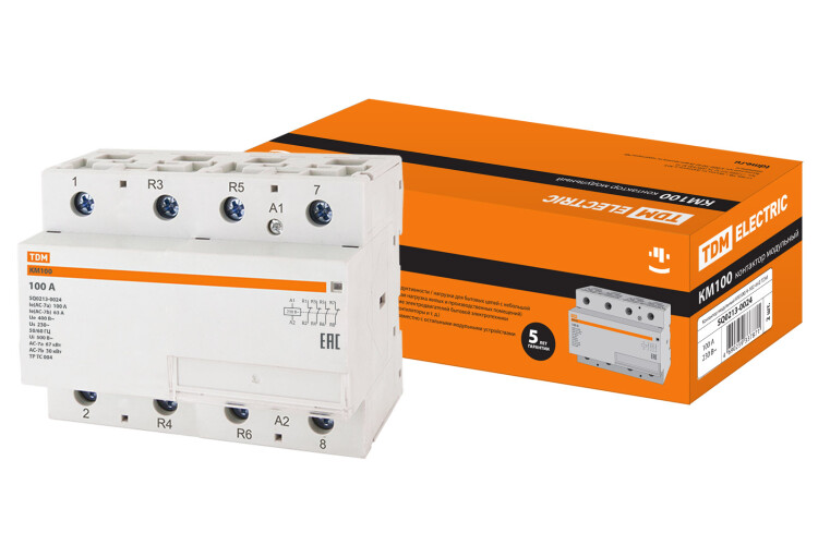TDM Контактор модульный КМ100/4-100 4НЗ (SQ0213-0024) превью в интернет-магазине электрики Форум Электро в Москве
