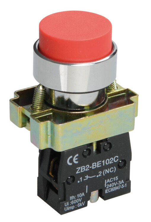 IEK LAY5 Кнопка управления LAY5-BL42 без подсветки красная 1р IEK LAY5 Кнопка управления LAY5-BL42 без подсветки красная 1р