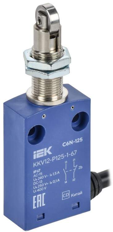 IEK Выкл. конц. C6N-125 верт. толк. с наж. рол. рез. IP67 (KKV12-P125-1-67) превью в интернет-магазине электрики Форум Электро в Москве
