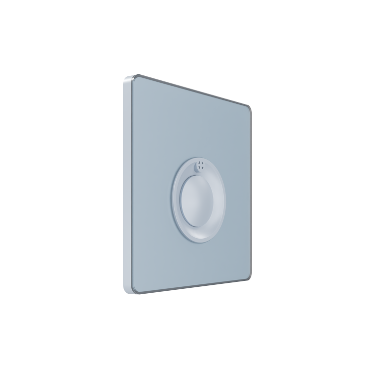 Картинка Systeme Electric Systeme Infinity Стальное небо Выключатель кнопочный 100Вт с выдержкой времени (FSE001168) в интернет-магазине Форум Электро в Москве