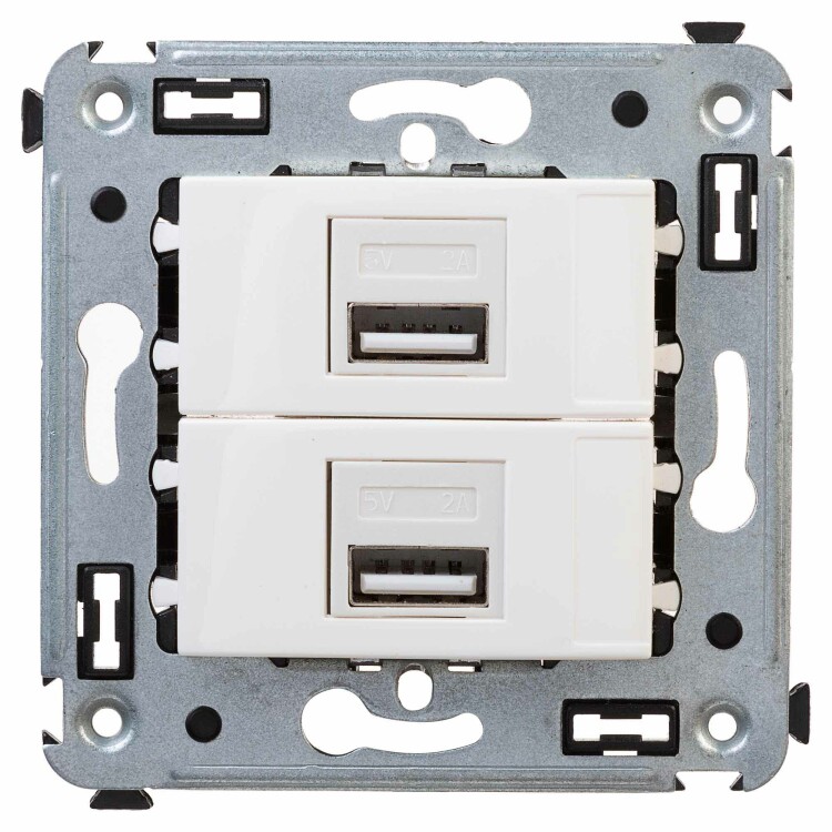 Картинка USB зарядное устройство в стену, "Avanti", "Белое облако" (4400543) в интернет-магазине Форум Электро в Москве