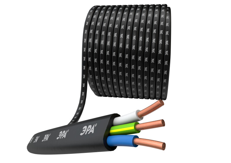 Кабель ЭРА ВВГ-Пнг(А)-LS 3х4(N,PE) 100м (Б0070300) превью в интернет-магазине электрики Форум Электро в Москве