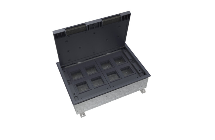Systeme Elecrtic MultiDesk Люк на 16 модулей IP40 для бетонных полов с монтажной коробкой, тип MDK10 (MDK10216) превью в интернет-магазине электрики Форум Электро в Москве