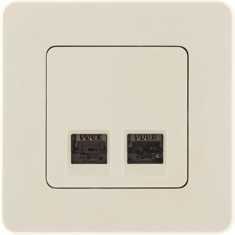 Картинка Legrand INSPIRIA Слоновая кость Двойная розетка RJ 45 - категория 5e - UTP (673836) в интернет-магазине Форум Электро в Москве