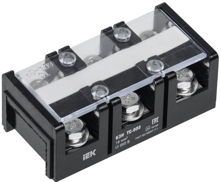 IEK Блок зажимов БЗН TC-4004 200 мм2 400A 4 пары (YZN42-04-200-K02) превью в интернет-магазине электрики Форум Электро в Москве
