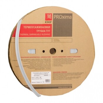 EKF Термоусаживаемая трубка ТУТ нг 120/60 белая рулон PROxima (=this.property.MANUFACTURERCODE}) фото в интернет-магазине Форум Электро в Москве