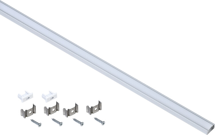 IEK Профиль алюм. для LED ленты 1607 накл. прям. 2м к-т опал (LSADD1607-SET1-2-N1-1-08) превью в интернет-магазине электрики Форум Электро в Москве