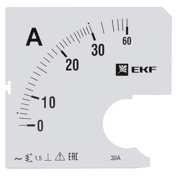 EKF Шкала сменная для A961 30/5А-1,5 PROxima (s-a961-30) превью в интернет-магазине электрики Форум Электро в Москве