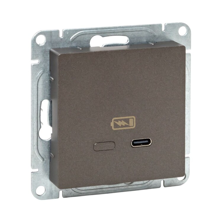 Картинка EKF Механизм розетки USB-С, быстрая, мокко Эпика (UP1-SOM-USBCF) в интернет-магазине Форум Электро в Москве