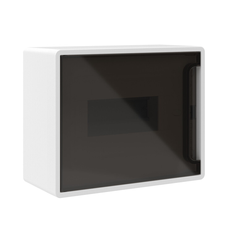 DKC Щиток 8 мод настенный FRAME, белый, с тонированной дверцей, с 2 шинами PEN на 6 и 8 отв. (F08W1WD) превью в интернет-магазине электрики Форум Электро в Москве DKC Щиток 8 мод настенный FRAME, белый, с тонированной дверцей, с 2 шинами PEN на 6 и 8 отв. (F08W1WD) превью в интернет-магазине электрики Форум Электро в Москве