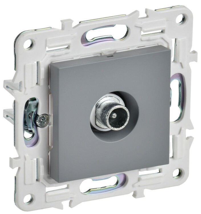 Картинка IEK SKANDY Серый Розетка TV проходная SK-A17Gr (SK-A10-P-K03) в интернет-магазине Форум Электро в Москве