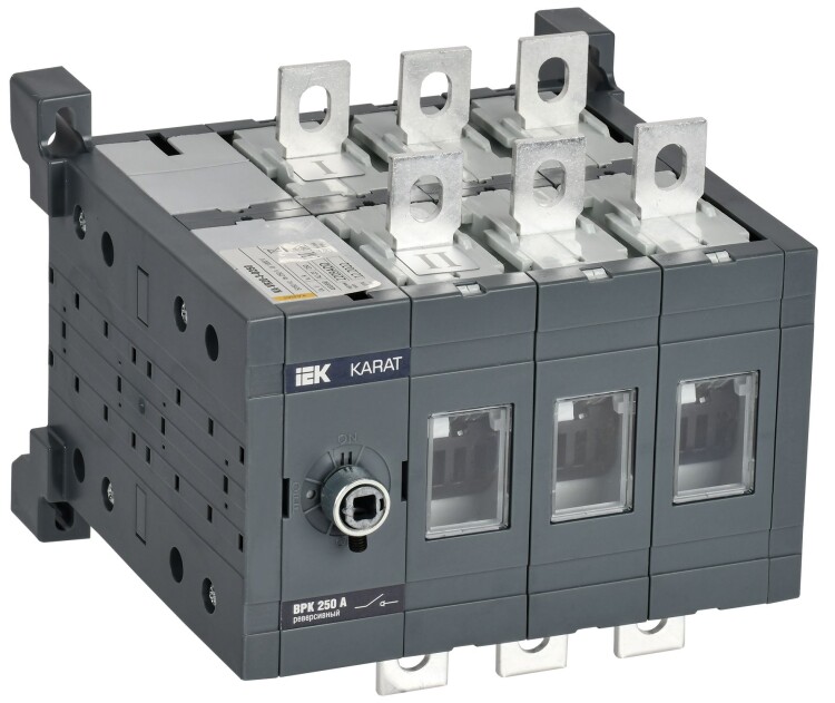IEK KARAT Выкл-разъед. ВРК реверс. без рукоятки 3P 250А (KA-VR20-3-0250) превью в интернет-магазине электрики Форум Электро в Москве