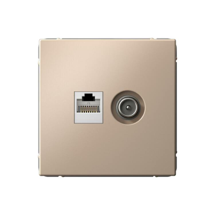Systeme Electric ArtGallery Песочный Розетка двойная ТВ + компьютерная RJ45, кат. 5Е (GAL001289) превью в интернет-магазине электрики Форум Электро в Москве