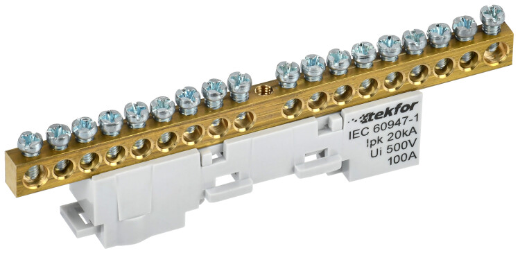 TEKFOR Шина L "фаза" неизол. на унив. держ. 6х9-18-Ср IEK (TF-NN10-18-DL-K03) превью в интернет-магазине электрики Форум Электро в Москве