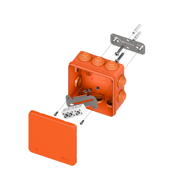 Коробка огнестойкая E45 100х100х50мм с клеммниками 5 полюсов 0,5-6мм2 IP55 HF EKF (plc-kmfr-100-506) превью в интернет-магазине электрики Форум Электро в Москве