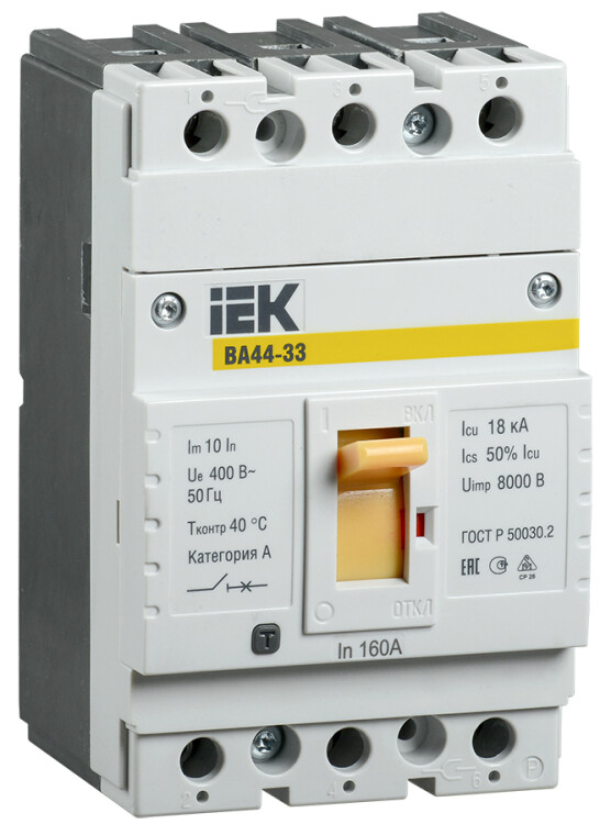 IEK Авт. выкл. ВА44 33 3Р 50А 15кА IEK Авт. выкл. ВА44 33 3Р 50А 15кА
