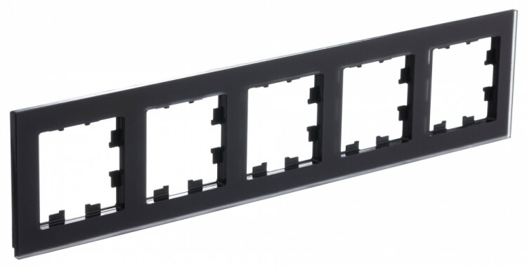 Картинка Systeme Electric AtlasDesign Nature Матовое стекло Черный Рамка 5-ая, универсальная (ATN331005) в интернет-магазине Форум Электро в Москве