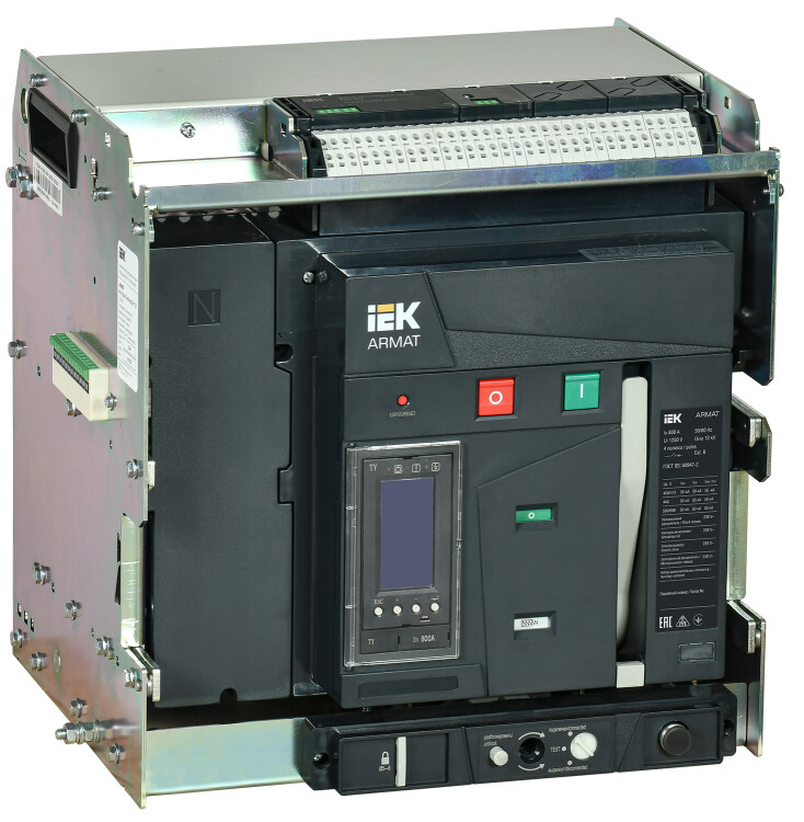 IEK ARMAT Автоматический выключатель воздушный выдвижного исполнения 4P A 55кА 800А TY с акс. (AR-ACB-4VA-055-0800A-TYCF) превью в интернет-магазине электрики Форум Электро в Москве