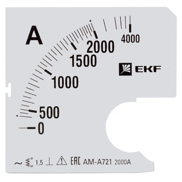 EKF Шкала сменная для A721 2000/5А-1,5 PROxima (s-a721-2000) превью в интернет-магазине электрики Форум Электро в Москве