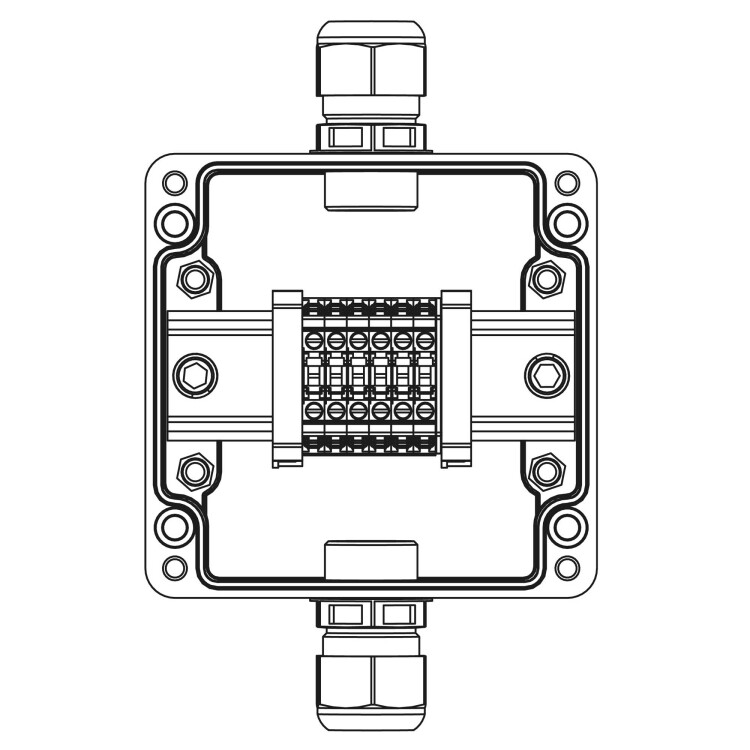 DKC Взрывозащищенная клеммная коробка из полиэстера TBE-P-03-(6xCBC.4)-1xPACMP(A)-1xPACMP(C)1Ex e IIC Т5 Gb / Ex tb IIIC T95°C Db IP66 (1231.031.22.1220) превью в интернет-магазине электрики Форум Электро в Москве