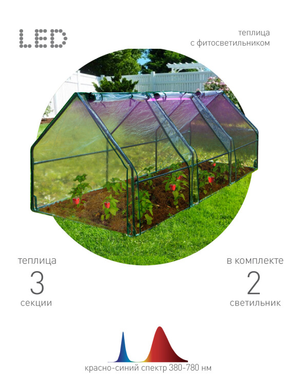 ЭРА Теплица FITO-House-max со светильниками в комплекте 2700х900х900 мм 3 отсека (Б0059876) превью в интернет-магазине электрики Форум Электро в Москве