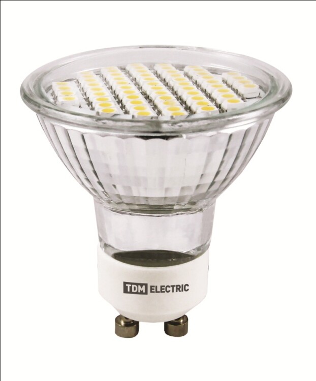 Лампа светодиодная PAR16-5 Вт-220 В -3000 К–GU 10 SMD TDM (SQ0340-0029) превью в интернет-магазине электрики Форум Электро в Москве
