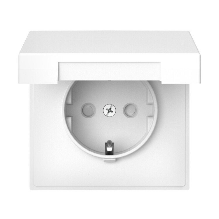 Фотография Systeme Electric ArtGallery Белый Розетка с заземл. со шторк. с крышкой, 16А, IP20, механизм (GAL000146) в интернет-магазине Форум Электро в Москве Картинка Systeme Electric ArtGallery Белый Розетка с заземл. со шторк. с крышкой, 16А, IP20, механизм (GAL000146) в интернет-магазине Форум Электро в Москве