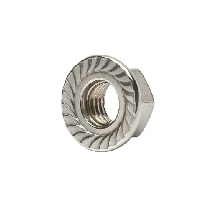 Гайка с насечкой, препятствующей откручиванию М5 (DIN 6923) (100 шт/уп) INOX Промрукав (PR08.29393) превью в интернет-магазине электрики Форум Электро в Москве