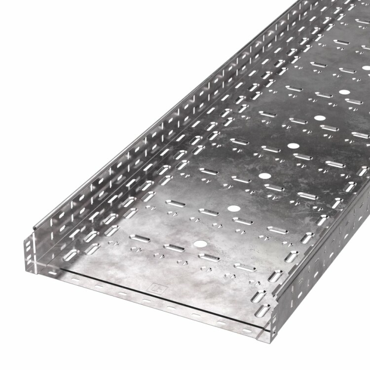 Промрукав Лоток перфорированный Стандарт 500х80х3000 (1,0 мм) (6 м/уп) (PR16.0018) превью в интернет-магазине электрики Форум Электро в Москве