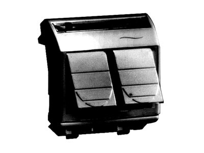 Картинка Компьютерная розетка двойная RJ45 кат.6 экран., 8P8C, Brava, черная, 2мод (77453N) в интернет-магазине Форум Электро в Москве