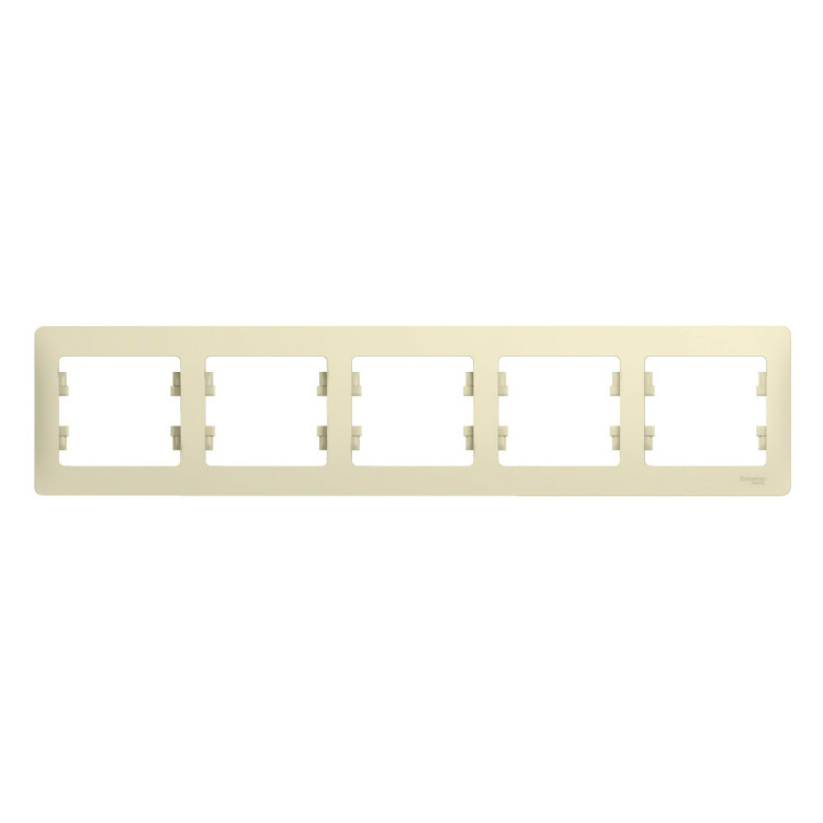 Картинка GLOSSA 5-постовая РАМКА, горизонтальная, БЕЖЕВЫЙ (GSL000205) в интернет-магазине Форум Электро в Москве